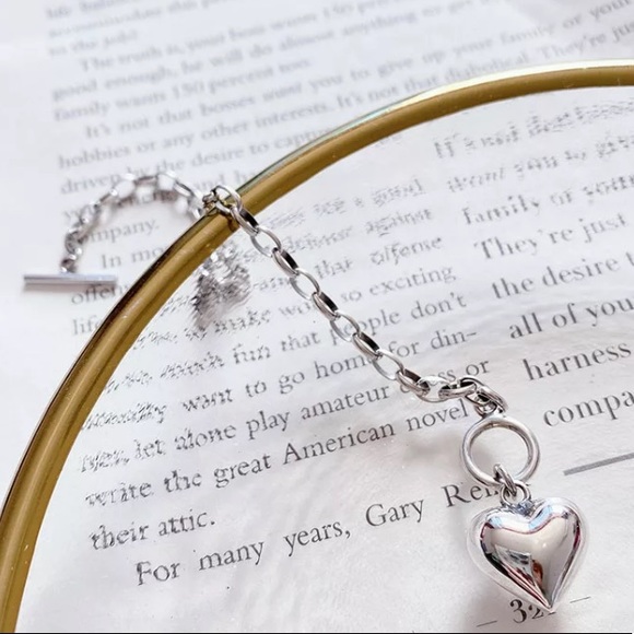 🤍Insta heart chain sterling silver bracelet - Picture 5 of 5